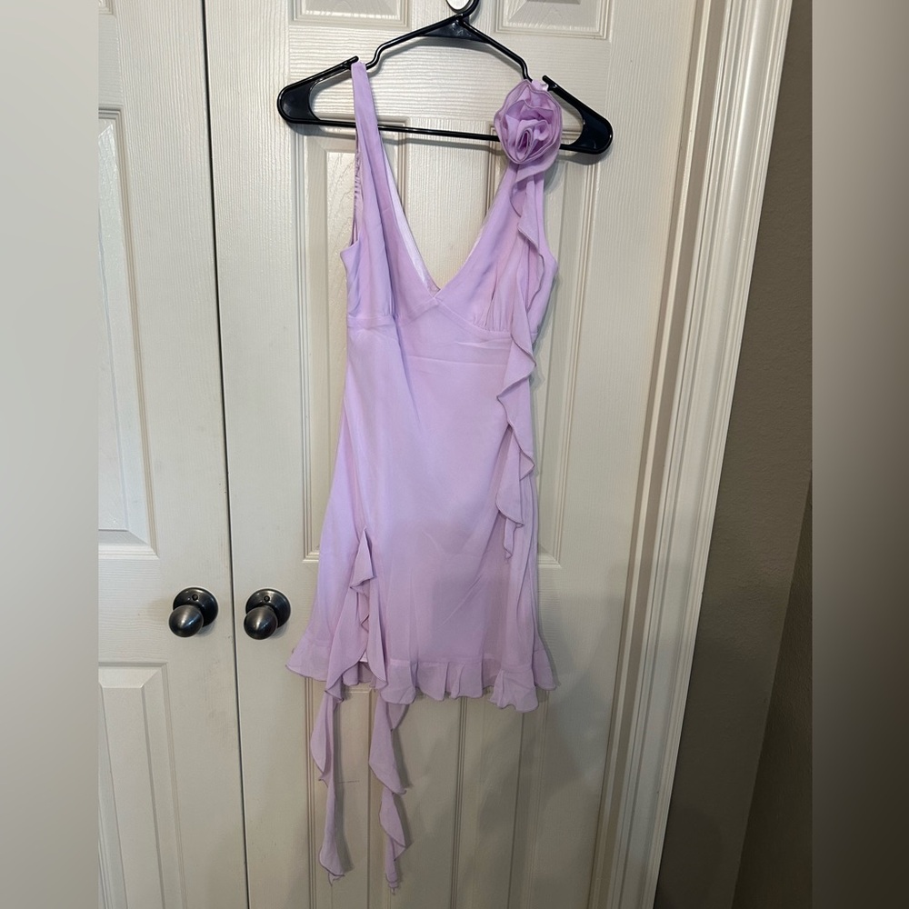 White Fox lilac mini dress size small